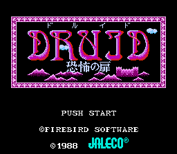 Druid - Kyoufu no Tobira Title Screen